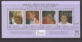 1998 South Georgia MS.278 Diana Princess of Wales Mini Sheet U/M (MNH)