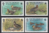 1992 South Georgia  SG.214-7 Endangered Species, Georgian Teal  set 4 values U/M (MNH)