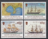 1994 South Georgia SG.251-4 Centenary of C.A. Larsen's First Voyage to South Georgia set 4 values U/M (MNH)