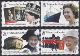 2015 Tristan Da Cunha SG1136-9 Great Britains Longest Reigning Monarch set 4 values U/M (MNH)