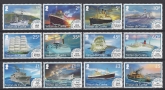 2015 Tristan Da Cunha SG.1151-62 - Tristan Early Mail Ships - set 12 values U/M (MNH)