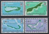 1975 British Indian Ocean Territory. SG.81-4 Tenth Anniversary of Territory Maps set 4 values u/m (MNH)