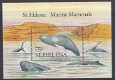 1987 St. Helena MS.513  Marine Mammals. mini sheet U/M (MNH)
