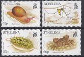 1995 St Helena  SG.699-702  Endemic Invertibrates set 4 values U/M (MNH).