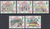 1995 St Helena  SG.705-9 Christmas Childrens Paintings set 5 values U/M (MNH)