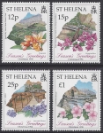1996 St Helena SG.730-3 Christmas Flowers & Views  set 4 values U/M (MNH)