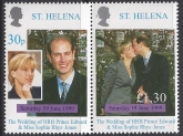 1999 St. Helena SG.783-4 Royal Wedding set 2 values U/M (MNH)