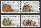 1989 British Antarctic. SG.167-70 Lichens . set 4 values U/M (MNH)