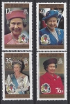 1996 British Antarctic. SG.270-3  70th Birthday of Queen Elizabeth II. set 4 values  U/M (MNH)