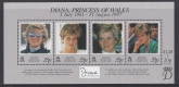 1998 British Antarctic. MS.280 Diana, Pricess of Wales Commemorative Sheet. U/M (MNH)