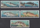 1999 British Antarctic. SG.302-6  Fish of The Southern Ocean. set 5 values U/M (MNH)
