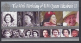2006 British Antarctic.- MS.423  80th Birthday of Queen Elizabeth II. mini sheet U/M (MNH)