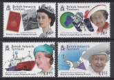 2015 British Antarctic. SG.659-62  Queen Elizabeth II Britains Longest Reigning Monarch. set 4 values U/M (MNH)