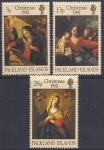 1981 Falkland Islands. SG.409-11 Christmas Paintings   set 3 values U/M (MNH)