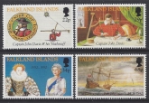 1992 Falkland Islands. SG.661-4  40th Anniversary of First Sighting of Falkland Islands. set 4 values U/M  (MNH)