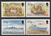 1995 Falkland Islands. SG.737-40  50th Anniversary of End of 2nd World War. set 4 values U/M (MNH)