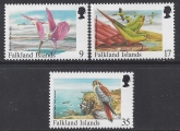1998 Falkland Islands  SG.816-8  Rare Visiting Birds.(stamps from booklets)  set 3 values U/M (MNH)