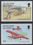 1998 Falkland Islands  SG.823-4  50th Anniversay of Falkland Islands Government Air Service.  set 2 values U/M (MNH)
