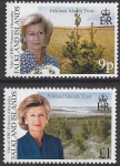 2000 Falkland Islands.  SG.865-6 Visit of Princess Alexandra. set 2 values  U/M (MNH)