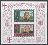 1974 Ascension Island. MS.184 Birth Centenary of Sir Winston Churchill. Mini sheet U/M (MNH)