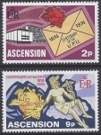 1974 Ascension Island SG.180-1 Centenary of UPUT. set 2 values U/M (MNH)