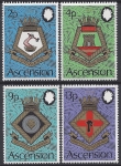 1973 Ascension Island SG.166-9 Royal Naval Crests (5th Series). set 4 values  U/M (MNH)