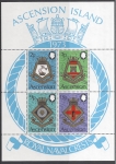 1973 Ascension Island MS.170 Royal Naval Crests (5th Series). mini sheet U/M (MNH)