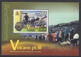 2013 Tristan Da Cunha. MS.1082  Volcano (3rd series) mini sheet  U/M (MNH)