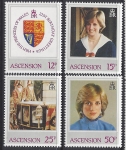 1982 Ascension Island. SG.322-5  21st Birthday of Princess of Wales. set 4 values U/M (MNH)