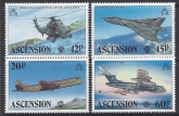 1983 Ascension Island. SG.341-4  Bicentenary of Manned Flight British Military Aircraft. set 4 values U/M (MNH)