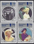 1985 Ascension Island. SG.376-9.  Life & Times of Queen Elizabeth The Queen Mother set 4 values U/M (MNH)
