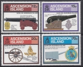 1985 Ascension Island. SG.381-4  Guns of Ascension Island. set 4 values U/M (MNH)