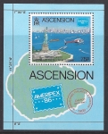 1986 Ascension Island. MS.406 Ameripex 86 International Stamp Exhibition. mini sheet U/M (MNH)
