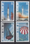 1987 Ascension Island.  SG.428-31 25th Anniversary of First American Manned Earth Orbit. set 4 values U/M (MNH)