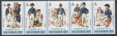 1987 Ascension Island.  SG.433-7 19th Century Uniforms.(1st series). set 5 values U/M (MNH)