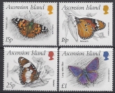 1987 Ascension Island.  SG.438-41 Insects (1st series) Butterflies. set 4 values U/M (MNH)