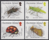 1987 Ascension Island.  SG.452-5 Insects (2nd  series). set 4 values U/M (MNH)