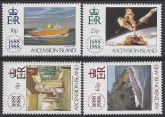 1988 Ascension Island. SG.474-7 300th Anniversary of Lloyds of London. set 4 values U/M (MNH)