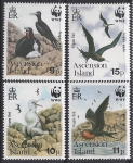 1990 Ascension Island. SG.517-20  Endangered Species. Ascension Frigate Bird. set 4 values U/M (MNH)