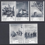 2016 Australian Antarctic.  SG.258-62 Frank Hurley's Journey. set 5 values U/M (MNH)