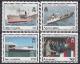 1990 Ascension Island. SG 531-4 Maiden Voyage of St. Helena II set 4 values U/M (MNH)