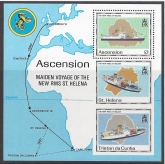 1990 Ascension Island. MS.535 Maiden Voyage of St. Helena II.  mini sheet U/M (MNH)