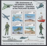 1992 Ascension Island. MS.586 10th Anniv. of Liberation of Falkland Islands. mini sheet  U/M (MNH)