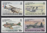 1993 Ascension Island. SG.595-8 75th Anniv. Royal Airforce. set 4 values U/M (MNH)