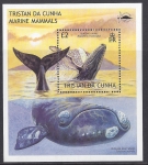 2002 Tristan Da Cunha MS758 Marine Mammals Mini Sheet U/M (MNH)