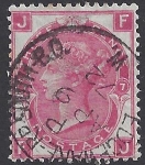 Great Britain - 1867-80 SG.103  3d  deep rose. pl.7 'JF'  Wmk spray. CDS used