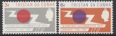 1965 Tristan Da Cunha.  SG.85-6  ITU Centenary. set 2 values U/M  (MNH)