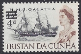 1967 Tristan Da Cunha. SG.108 (SG.76 surcharged) U/M (MNH)