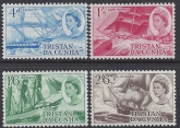 1969 Tristan Da Cunha. SG.121-4 Clipper Ships. set 4 values U/M (MNH)