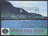 2003 Tristan Da Cunha. MS.769  World Geographical Records. mini sheet. U/M (MNH)